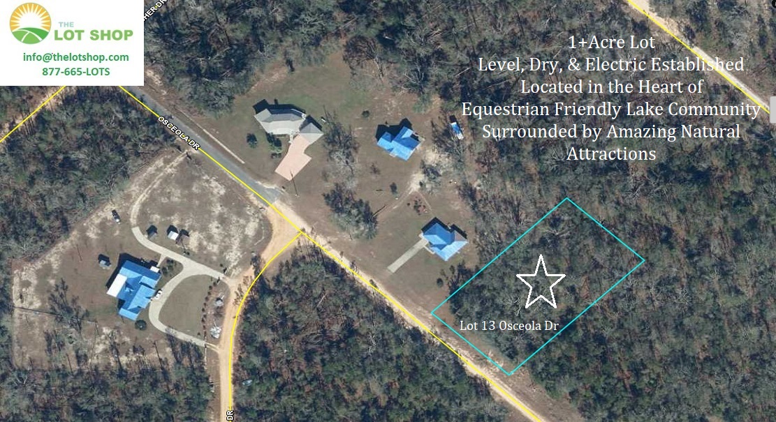 Lot For Sale Compass Lake Hills Jackson FL 1.126 acres, Camping